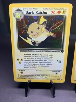 Pokemon TCG Raichu Holo Secret Rare Lot Team Rocket, Base Set & Fossil VTG Swirl - Image 2