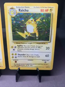 Pokemon TCG Raichu Holo Secret Rare Lot Team Rocket, Base Set & Fossil VTG Swirl - Image 4