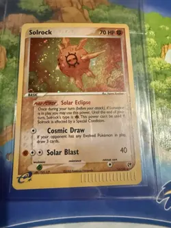 Pokemon Solrock EX Sandstorm Holo Rare 2003 Vintage 💫 Looking at Swirl 💫 - Image 1