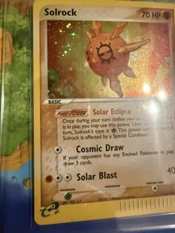 Pokemon Solrock EX Sandstorm Holo Rare 2003 Vintage 💫 Looking at Swirl 💫 - Image 2