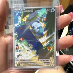 Pokemon Oshawott 105/086 Sv: White Flare Holo Illustration Rare Basic 2025 - Image 1