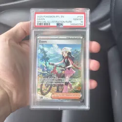 2025 POKEMON PFL EN-PHANTASMAL FLAMES SPECIAL ILLUSTRATION RARE #129 DAWN PSA 10 - Image 1