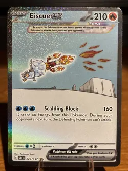 Eiscue ex 222/197 Obsidian Flames (OBF) NM Special Illustration Rare Pokemon - Image 1