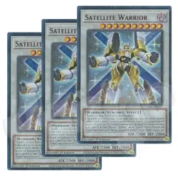Yugioh - Satellite Warrior x 3 - 1st Edition Ultra Rare Red NM - Free Holo Card - Image 1