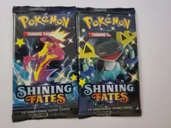 🔥 Pokemon TCG Shining Fates Factory Sealed Booster Pack x2 - Image 1