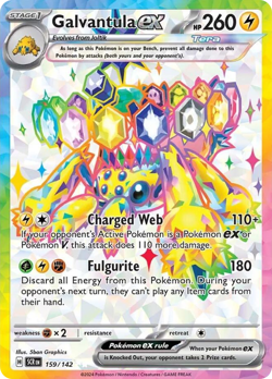 Galvantula ex 159/142 Ultra Rare Stellar Crown Pokemon Holo NM/M - Image 1