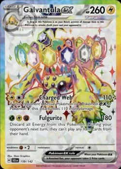 Galvantula ex 159/142 Ultra Rare Stellar Crown Pokemon Holo NM/M - Image 3