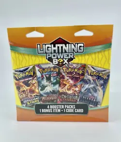 2025 Pokemon Mystery Lightning Power Box 4 Booster Packs Sealed Factory Sealed - Image 2