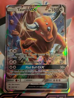 POKEMON TCG TAUROS GX SUN & MOON 100/149 NM/MINT (SEE PHOTOS) - Image 1