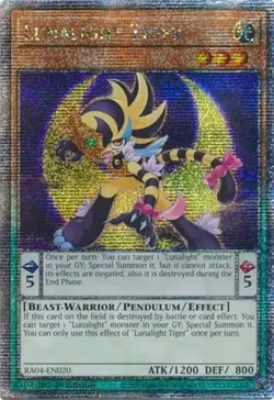 Yugioh! Lunalight Tiger - RA04-EN020 - Quarter Century Secret Rare - 1st Edition - Image 1