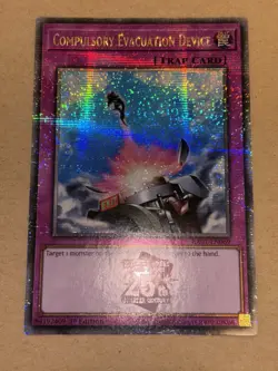 Compulsory Evacuation Device RA01-EN069 Quarter Century Secret Rare YuGiOh! NM - Image 1