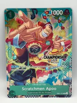 Scratchmen Apoo EB01-015 Championship 25-26 Celebration Pack One Piece Card ENG - Image 1