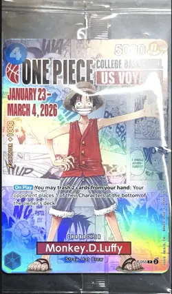 2026 ONE PIECE PROMOS COLLEGE BASKETBALL: US VOYAGE MONKEY D. LUFFY - Image 1