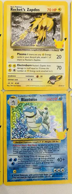 Pokemon Card Lot (32)English Celebrations 2021 Blastoise Rocket’s Zapdos & More - Image 2
