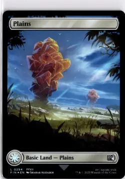 MTG FINAL FANTASY FOIL Plains () L 294 NM Pack Fresh ActualScan of Card - Image 1
