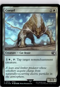 MTG FINAL FANTASY FOIL Coeurl C 12 NM Pack Fresh ActualScan of Card - Image 1
