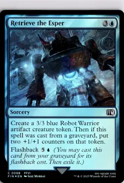 MTG FINAL FANTASY FOIL Retrieve the Esper C 68 NM Pack Fresh ActualScan of Card - Image 1