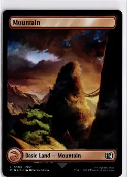 MTG FINAL FANTASY FOIL Mountain () L 303 NM Pack Fresh ActualScan of Card - Image 1