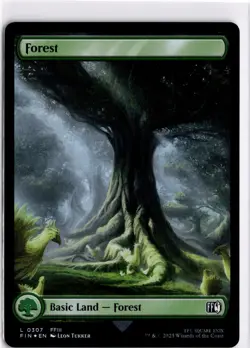 MTG FINAL FANTASY FOIL Forest () L 307 NM Pack Fresh ActualScan of Card - Image 1