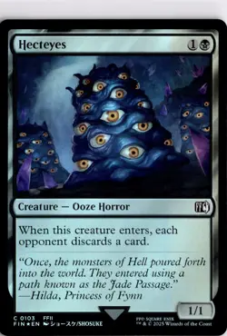 MTG FINAL FANTASY FOIL Hecteyes C 103 NM Pack Fresh ActualScan of Card - Image 1