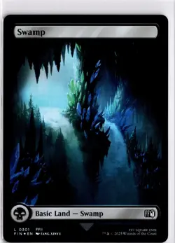 MTG FINAL FANTASY FOIL Swamp () L 301 NM Pack Fresh ActualScan of Card - Image 1