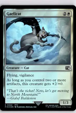MTG FINAL FANTASY FOIL Gaelicat C 22 NM Pack Fresh ActualScan of Card - Image 1