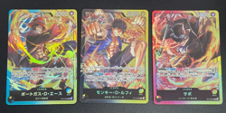 One Piece Card Game TCG ST03-001 L Portgas D Ace Luffy Sabo Bandai Japan Anime - Image 1
