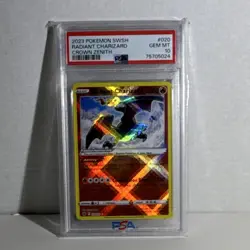 Pokemon Radiant Charizard Crown Zenith 020/159 2023 Holo Radiant Rare PSA 10 - Image 1