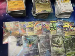Pokemon TCG Bulk ENG/JP/KR Card Lot 500+ Cards: Common, Holo, EX, AR + 11 Coins - Image 1
