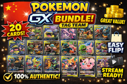 Pokemon Tag Team GX Bundle x20 Cards Chinese NM Authentic Streamer Lot - Image 1