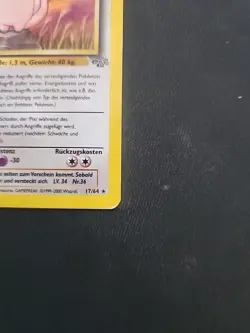 Pokemon Card - Clefable (Pixi) Jungle German 17/64 Rare Non Holo-MP - Image 2