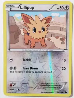REVERSE HOLO Lillipup 86/108 VLP - Dark Explorers Pokemon Card Kyoko Umemoto Art - Image 1
