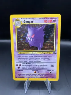 Pokemon Gengar 5/62 Fossil Holo Card 1999 WOTC Unlimited NM - Image 1