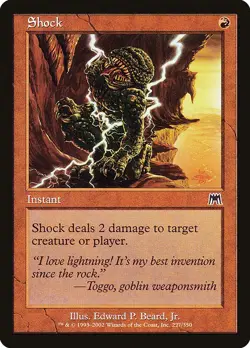 (3x) SHOCK - Onslaught – MTG Magic the Gathering Card - Common - Image 1