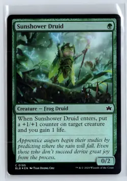 (3x) FOIL Sunshower Druid Bloomburrow Common – MTG Magic the Gathering Card - Image 1