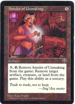 (3X) Amulet of Unmaking Mirage Rare – MTG Magic the Gathering Card - Image 3