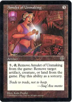 (3X) Amulet of Unmaking Mirage Rare – MTG Magic the Gathering Card - Image 4