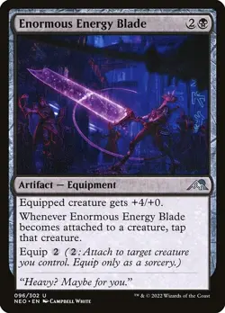 (1x FOIL) ENORMOUS ENERGY BLADE - Kamigawa: Neon Dynasty – MTG Magic Card - Image 1
