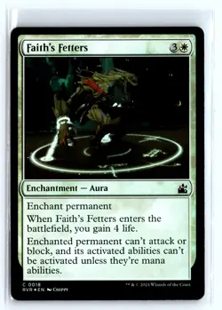 FOIL Faith's Fetters 18 Ravnica Remastered – MTG Magic the Gathering Card - Image 1