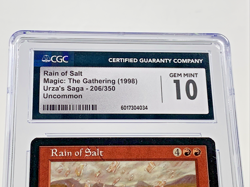 CGC 10 - 1998 RAIN OF SALT - Urza's Saga Graded MTG Magic the Gathering Card - Image 2
