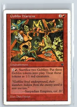 MTG Magic the Gathering Card - (3X) Goblin Warrens - Anthologies - Rare - Image 1