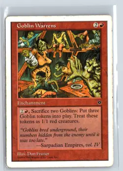 MTG Magic the Gathering Card - (3X) Goblin Warrens - Anthologies - Rare - Image 3