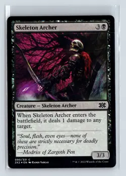 Foil SKELETON ARCHER – MTG Magic the Gathering Card – Double Masters 2022 - Image 1
