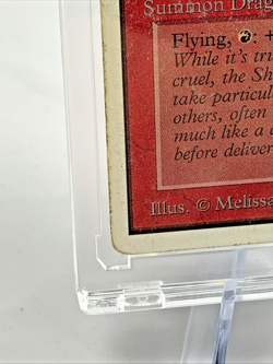 SHIVAN DRAGON UNLIMITED – Vintage MTG Magic the Gathering Card in Holder - Image 3