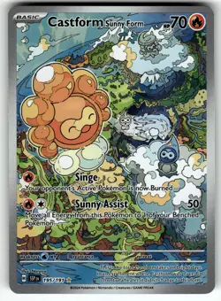 Castform Sunny Form 195/191 SV08: Surging Sparks NM Pokemon Card TCG - Image 1