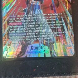 Gogeta FB09-122 Secret Rare Alternate Art Dual Evolution Dragon Ball Card Game - Image 2