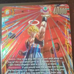 Gogeta FB09-122 Secret Rare Alternate Art Dual Evolution Dragon Ball Card Game - Image 3