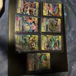 Pokemon TCG lot of 7 Chinese tag team cards - Image 1
