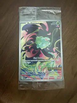Pokemon TCG Bulbasaur Mega Evolution Stamped Holo Card 133/132 Sealed - Image 1