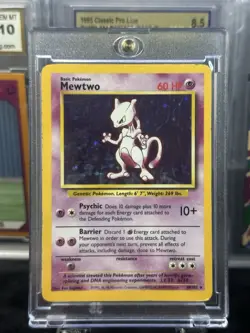 Pokemon TCG Mewtwo 10/102 Base Set Unlimited Holo Card - Image 1